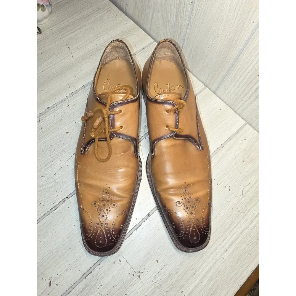 Mezlan Soprano Mens Oxford Dress Shoe Brown 9.5 M Workwear Professional Read